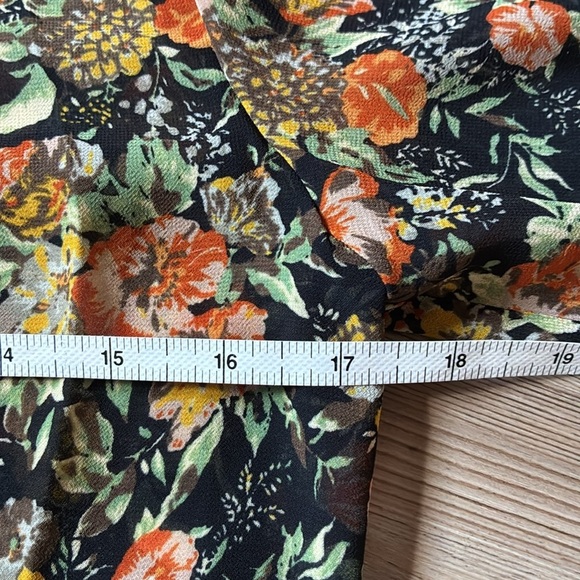 Knot Sisters Sheer long sleeved dress Floral print Size S Black High neck NEW - Picture 7 of 9